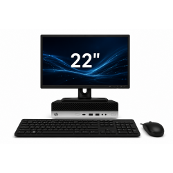 Combo Deal HP 400 G5 SFF+ HP 22'' Refurbished Grade A ( Windows 11 Pro x64,Intel Core i5-8500,8 GB,240 GB SSD